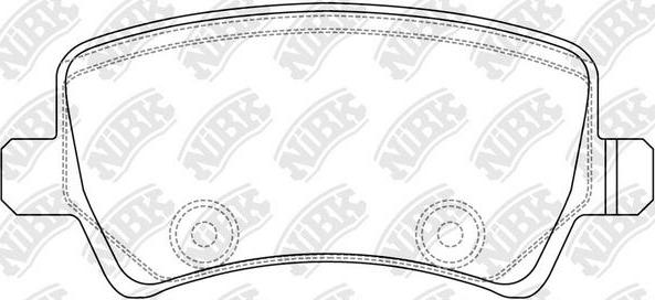 NiBK PN0463 - Тормозные колодки, дисковые, комплект www.autospares.lv