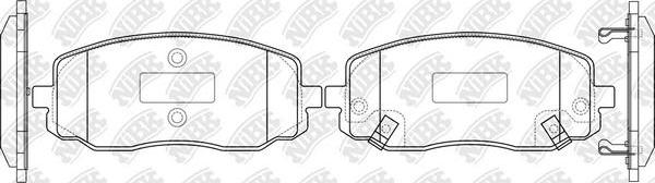 NiBK PN0438 - Тормозные колодки, дисковые, комплект www.autospares.lv