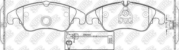 NiBK PN0477W - Тормозные колодки, дисковые, комплект www.autospares.lv