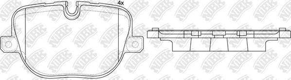 NiBK PN0566 - Bremžu uzliku kompl., Disku bremzes www.autospares.lv