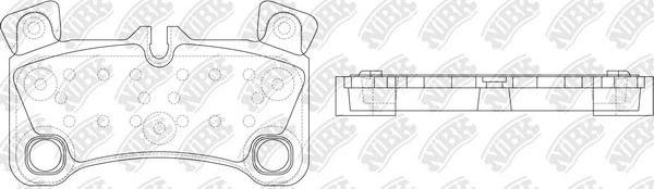 NiBK PN0530 - Тормозные колодки, дисковые, комплект www.autospares.lv