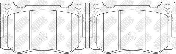 NiBK PN0633 - Тормозные колодки, дисковые, комплект www.autospares.lv