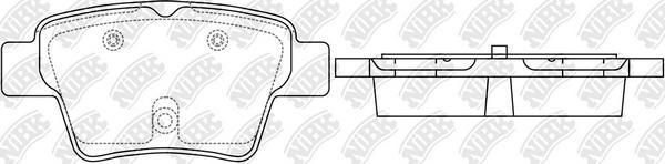 NiBK PN0069 - Тормозные колодки, дисковые, комплект www.autospares.lv