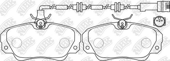 NiBK PN0022W - Brake Pad Set, disc brake www.autospares.lv