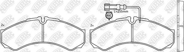 NiBK PN0073W - Brake Pad Set, disc brake www.autospares.lv