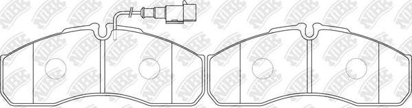 NiBK PN0072W - Тормозные колодки, дисковые, комплект www.autospares.lv