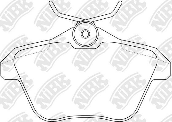 NiBK PN0104 - Тормозные колодки, дисковые, комплект www.autospares.lv