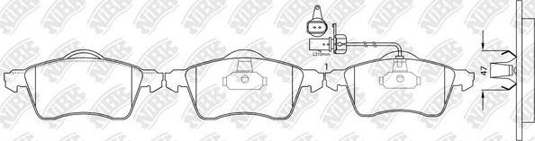 NiBK PN0108W - Brake Pad Set, disc brake www.autospares.lv