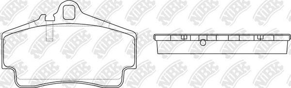 NiBK PN0117 - Тормозные колодки, дисковые, комплект www.autospares.lv