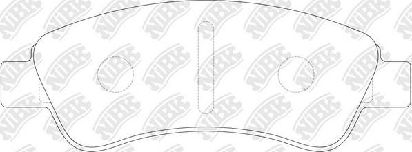 NiBK PN0182 - Тормозные колодки, дисковые, комплект www.autospares.lv