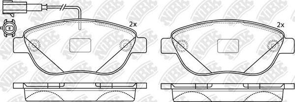 NiBK PN0187W - Bremžu uzliku kompl., Disku bremzes www.autospares.lv