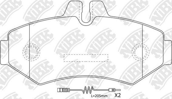 NiBK PN0135W - Bremžu uzliku kompl., Disku bremzes www.autospares.lv