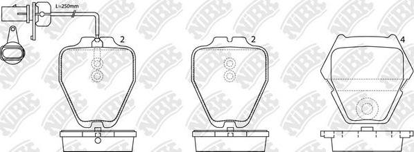 NiBK PN0138W - Brake Pad Set, disc brake www.autospares.lv