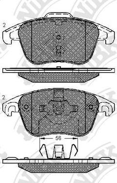 NiBK PN0398 - Bremžu uzliku kompl., Disku bremzes www.autospares.lv