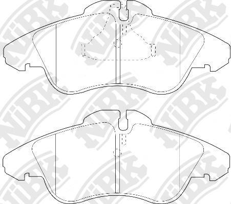 NiBK PN0301W - Тормозные колодки, дисковые, комплект www.autospares.lv