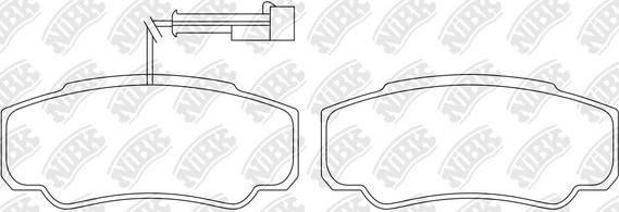 NiBK PN0331W - Brake Pad Set, disc brake www.autospares.lv