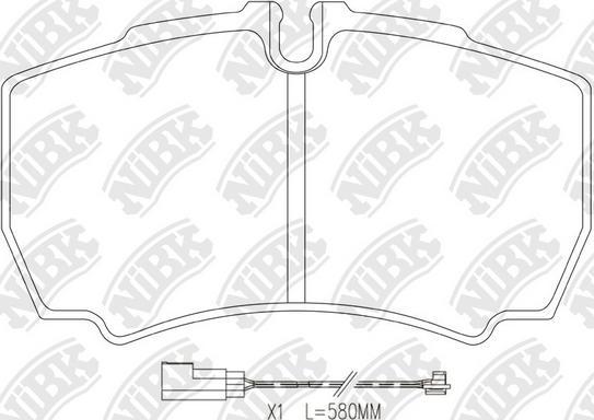 NiBK PN0338W - Brake Pad Set, disc brake www.autospares.lv