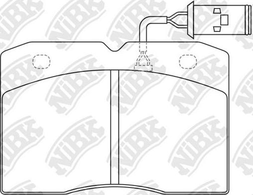 NiBK PN0253W - Bremžu uzliku kompl., Disku bremzes autospares.lv