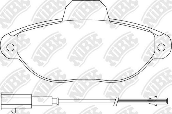 NiBK PN0287W - Brake Pad Set, disc brake www.autospares.lv