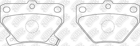 NiBK PN1454 - Тормозные колодки, дисковые, комплект www.autospares.lv