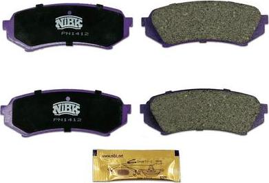 NiBK PN1412 - Brake Pad Set, disc brake www.autospares.lv