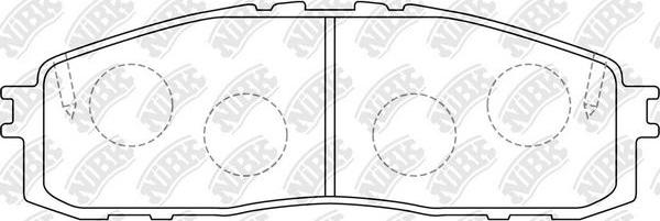 NiBK PN1142 - Brake Pad Set, disc brake www.autospares.lv