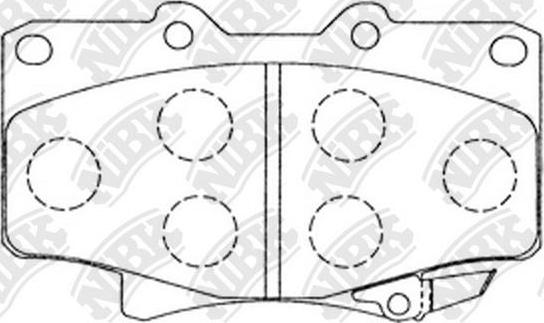 NiBK PN1242 - Brake Pad Set, disc brake www.autospares.lv