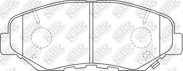 NiBK PN8485 - Тормозные колодки, дисковые, комплект www.autospares.lv