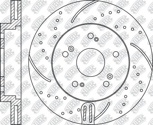 NiBK RN1218DSET - Augstas veiktspējas bremžu disks www.autospares.lv