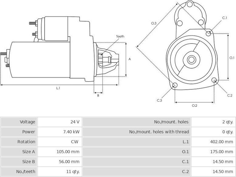 Nikko 0230007292 - Starteris www.autospares.lv