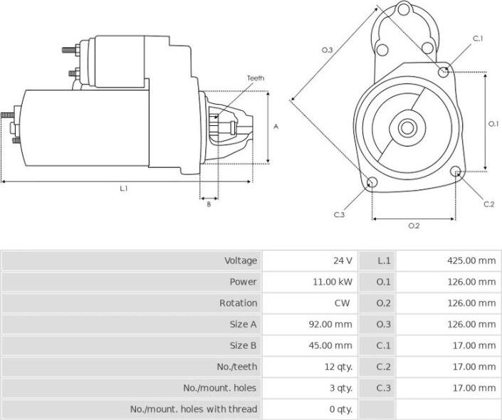 Nikko 0-23000-7731 - Starteris www.autospares.lv