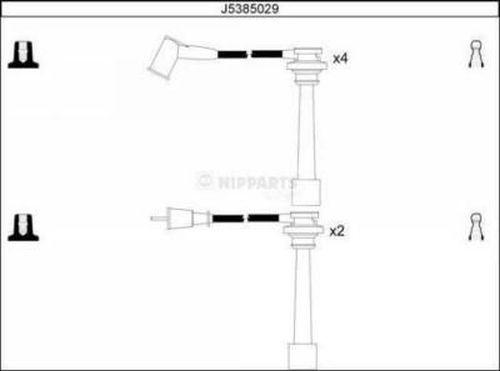 Nipparts J5385029 - Augstsprieguma vadu komplekts www.autospares.lv