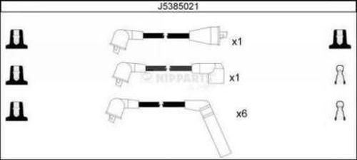 Nipparts J5385021 - Augstsprieguma vadu komplekts www.autospares.lv