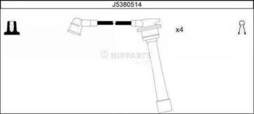 Nipparts J5380514 - Augstsprieguma vadu komplekts www.autospares.lv