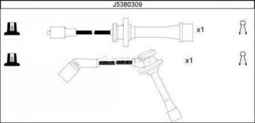 Nipparts J5380309 - Augstsprieguma vadu komplekts www.autospares.lv