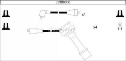 Nipparts J5388006 - Augstsprieguma vadu komplekts www.autospares.lv