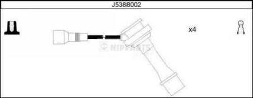 Nipparts J5388002 - Augstsprieguma vadu komplekts www.autospares.lv