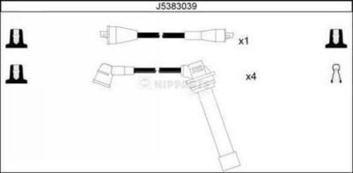 Nipparts J5383039 - Augstsprieguma vadu komplekts www.autospares.lv