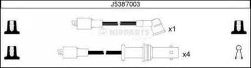 Nipparts J5387003 - Augstsprieguma vadu komplekts www.autospares.lv