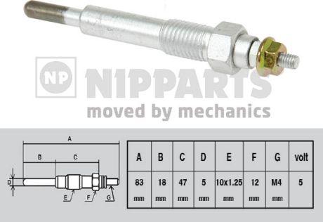 Nipparts J5719004 - Kvēlsvece autospares.lv