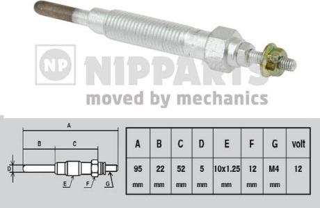 Nipparts J5715000 - Kvēlsvece www.autospares.lv