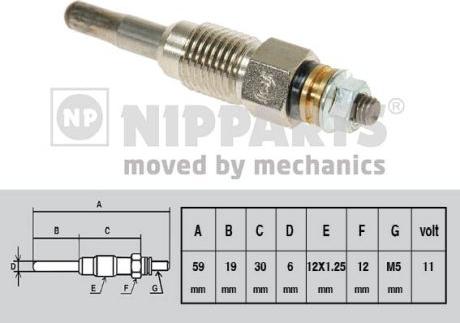 Nipparts J5715013 - Kvēlsvece www.autospares.lv