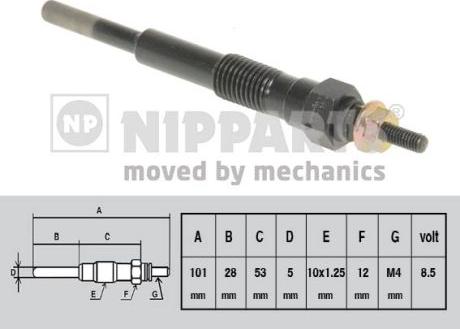 Nipparts J5716000 - Kvēlsvece autospares.lv