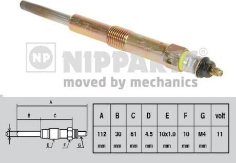 Nipparts J5710501 - Kvēlsvece www.autospares.lv