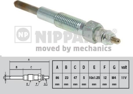 Nipparts J5710301 - Kvēlsvece autospares.lv