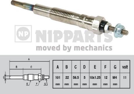 Nipparts J5718000 - Kvēlsvece autospares.lv