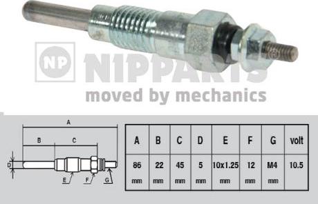 Nipparts J5713000 - Kvēlsvece www.autospares.lv