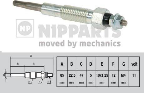 Nipparts J5713008 - Kvēlsvece autospares.lv