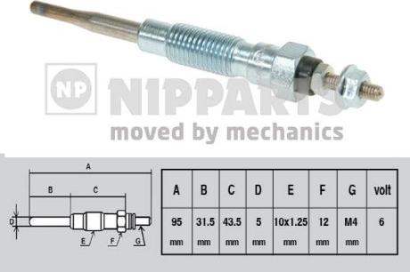 Nipparts J5712006 - Kvēlsvece autospares.lv