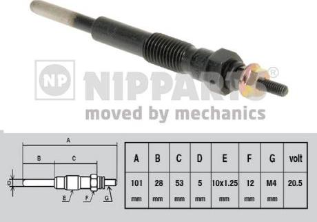 Nipparts J5712010 - Kvēlsvece www.autospares.lv